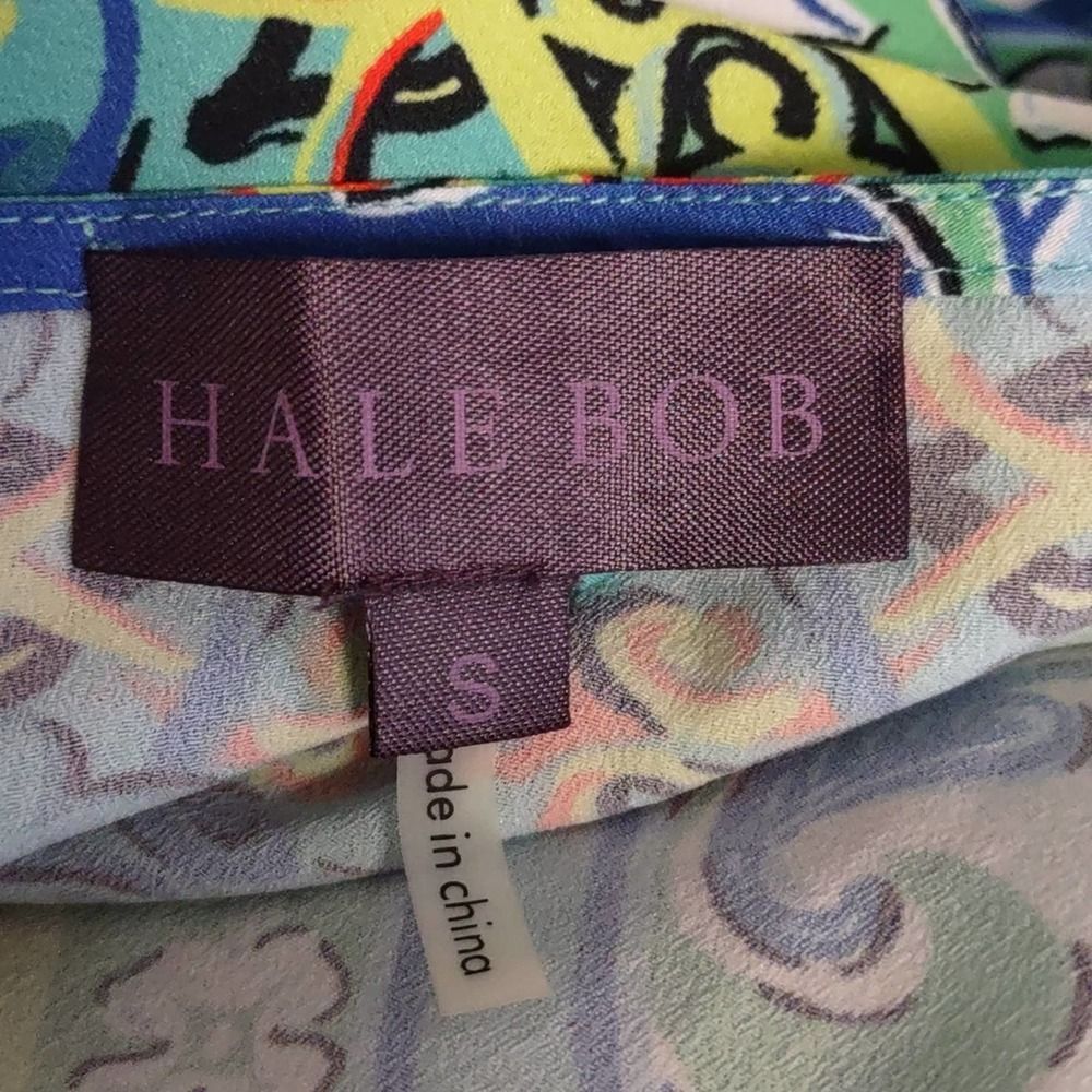 Hale Bob Mandala Paisley Belted Shift Dress in Teal Small $290 - Picture 8 of 10